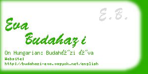 eva budahazi business card